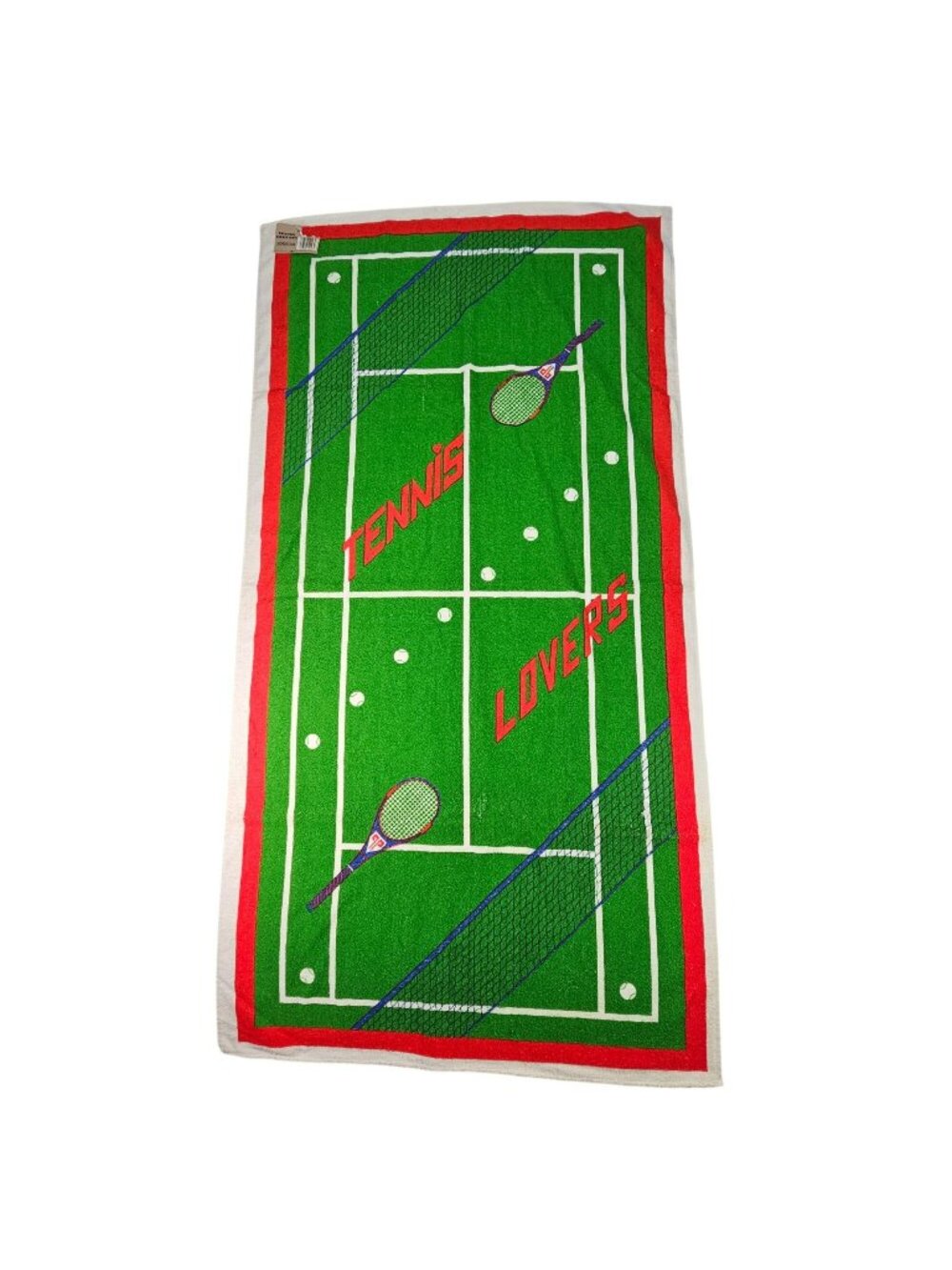 Kmart Vintage Tennis Lovers Court Pool Shower Beach Towel 30x60" Island Fun NWD